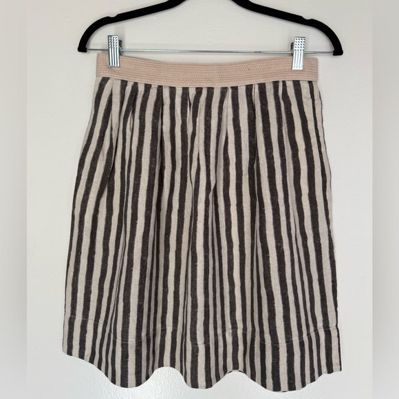 LOFT Dresses & Skirts - LOFT Black and Cream Striped A-Line Skirt